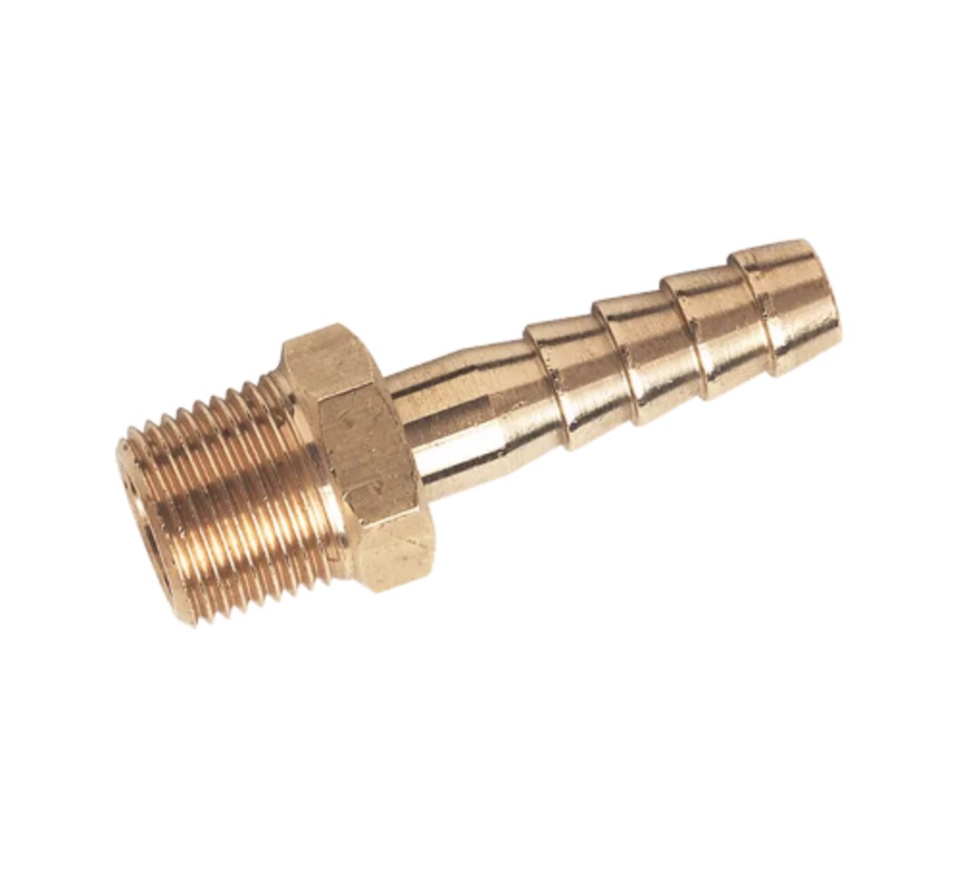 FT Pro 1/2" BSPT Male Straight Hose Tails, Brass, 1/2" ID